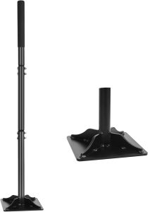 Machacador de suelo manual para jardín, 20 x 20 cm, base grande, 4,5 kg, mango de 112 cm